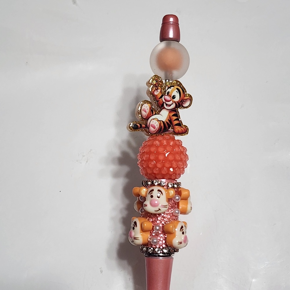 Tiger Beaded Pen Black Ink Gift Stocking Stuffer